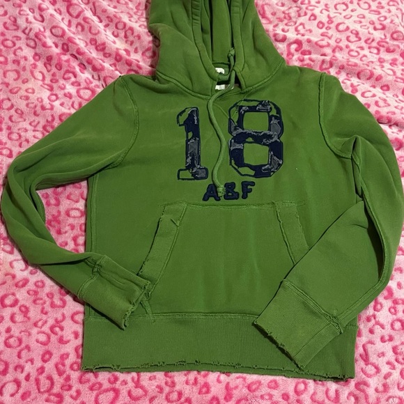 Abercrombie & Fitch Tops - Abercrombie & Fitch Green Hoodie